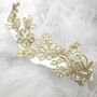 Orla Vintage Gold Embroidered Wedding Gater, thumbnail 7 of 8