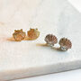 Coastal Shell And Starfish Stud Earrings, thumbnail 3 of 3
