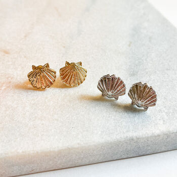 Coastal Shell And Starfish Stud Earrings, 3 of 3