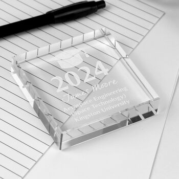 Graduation Achievement Personalised Crystal Token, 7 of 7