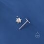 Sterling Silver Minimalist Star Of David Star Stud Earrings, thumbnail 3 of 12