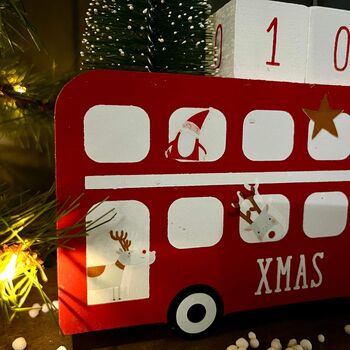 Wooden London Bus Brick Number Advent, 3 of 3