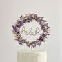 Personalised Dried Flower Round Cake Topper, thumbnail 8 of 8
