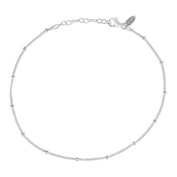 Bead Chain Anklet In Sterling Silver, 5 of 5