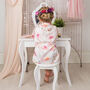 Floral Flower Girl Robe Gown Pink Watercolour, thumbnail 3 of 6