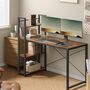 Computer Desk With Storage Shelves Industrial Style, thumbnail 1 of 12