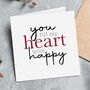 You Fill My Heart With Happy Card Set Of Two, thumbnail 3 of 3