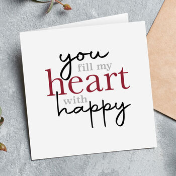 You Fill My Heart With Happy Card Set Of Two, 3 of 3