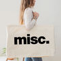 Oversized Tote Bag. Misc Bag. Large Canvas Shopper, thumbnail 3 of 3