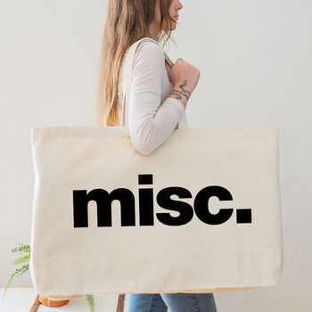 Oversized Tote Bag. Misc Bag. Large Canvas Shopper, 3 of 3