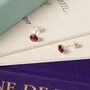 Classic Birthstone Gemstone Studs In Sterling Silver, thumbnail 2 of 3