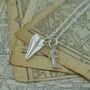 Sterling Silver Paper Plane Necklace, thumbnail 6 of 11