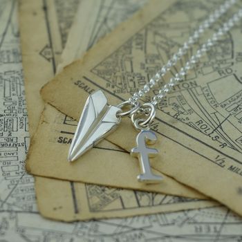 Sterling Silver Paper Plane Necklace, 6 of 11