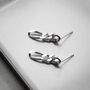 Sterling Silver Figaro Chain Earrings, thumbnail 7 of 8