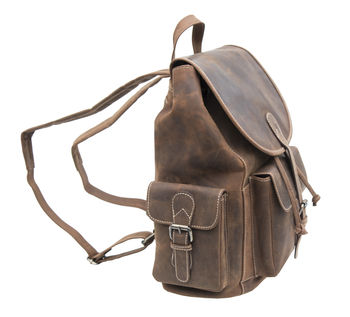 Urban Leather Backpack Rucksack Bag, 6 of 11
