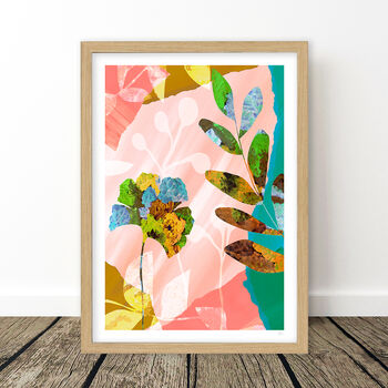 Abstract Pink Floral Art Print, 9 of 11