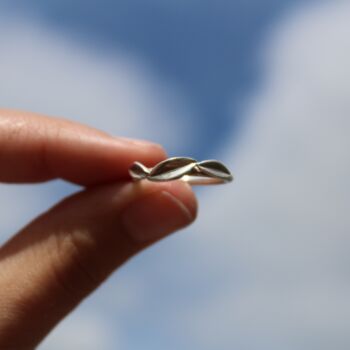 Three Leaf Ring In Sterling Silver, 8 of 9