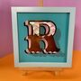 Gold Typography Wall Art 'Circus Letter R', thumbnail 4 of 8