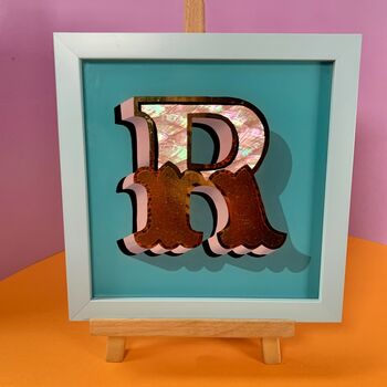 Glass Gold Leaf Circus Style Initial, 4 of 8