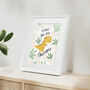 Personalised Dinosaur Children’s Nursery Framed Print, thumbnail 1 of 10