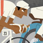 Personalised Cycling Print, Custom Race Leader Cyclist, thumbnail 6 of 11