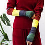 Striped Knit Fingerless Long Gloves, thumbnail 1 of 7