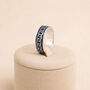 Personalised Oxidised Sterling Silver Chain Spinner Ring, thumbnail 2 of 8