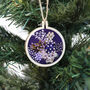 Make A Beaded And Embroidered Christmas Tree Bauble Kit, Purple, thumbnail 2 of 8