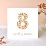Love Hearts Bronze 8th Anniversary Card, thumbnail 2 of 2