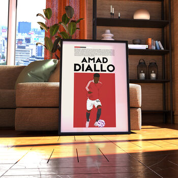 Amad Diallo Man Utd Football Poster, 5 of 6