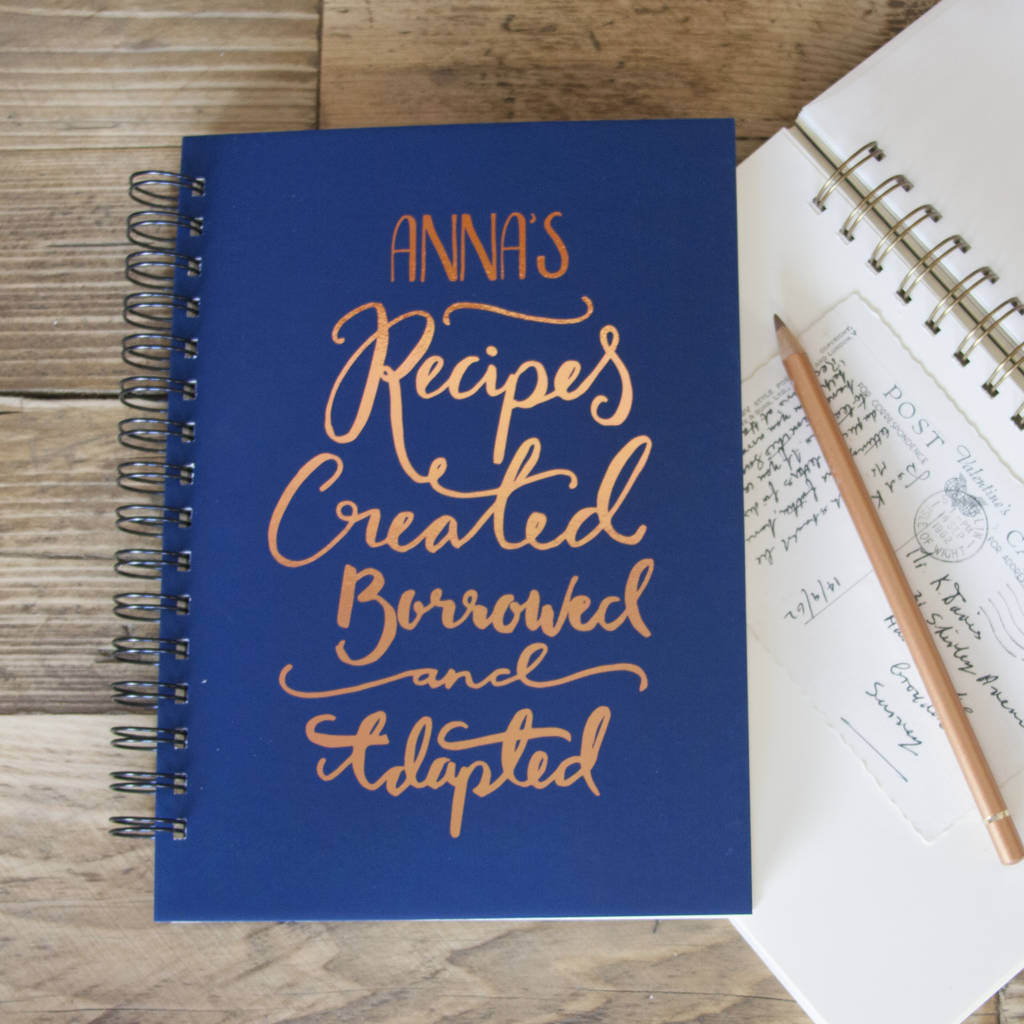 personalised recipe book by & so they made | notonthehighstreet.com