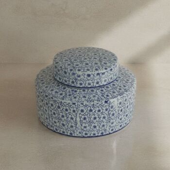 Ginger Jar Pot Altena White Blue Porcelain, 2 of 6