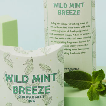 Wild Mint Breeze Soy Wax Melt Or Snap Bar | Fresh Peppermint And Cool Mint, 4 of 6