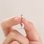 Sterling Silver Moon Face Hoop Earrings, thumbnail 7 of 12