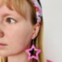 Sparkly Large Star Glitter Resin Statement Earrings / Gift For Jewellery Lovers / Sparkly Party Earrings, thumbnail 9 of 9