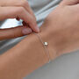 Fine Solid White Gold Sapphire Circle Bracelet, thumbnail 1 of 9