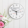 Personalised New Home Street Sign Family Wall Clock, thumbnail 1 of 3