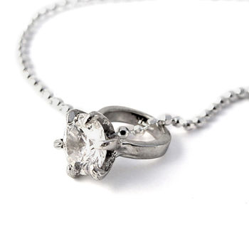 Swarovski Diamond Ring Solitaire Necklace, 2 of 3