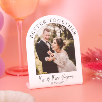 Personalised Mr And Mrs Wedding Photo Frame Gift, 3 of 4