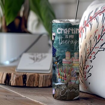 Personalised Craft Lovers Insulated Travel Mug Sewing Knitting Crafts Gift, 2 of 6