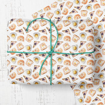 Egg On Toast Breakfast Wrapping Paper Roll Or Folded, 2 of 3