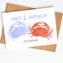 Crab Couple Personalised Card, thumbnail 2 of 3