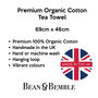 Bright Orange Leopard Print Organic Cotton Tea Towel, thumbnail 4 of 7