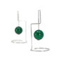 Labyrinth No.One Geometric Earrings With Semi Precious Stone, thumbnail 8 of 9