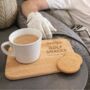 Personalised Golf Snacks Tea And Biscuit Board, thumbnail 1 of 4
