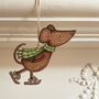 Ice Skating Christmas Mouse Wooden Tree Decoration, thumbnail 2 of 7
