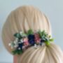 Dusky Pink And Navy Flower Hair Comb, thumbnail 3 of 4