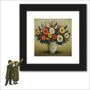 Framed 'Bouquet Of Flowers' Print. Lowry Style, thumbnail 1 of 4