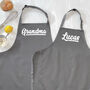 Personalised Retro Parent And Child Apron Set, thumbnail 2 of 6