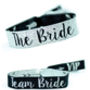 Team Bride Silver And Black Hen Party Wristbands, thumbnail 4 of 9